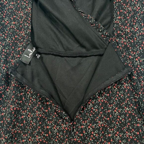 Lulus Small Floral Print V-Neck Open Back‎ Flowy Midi Dress Sz-Medium Party - Picture 3 of 9